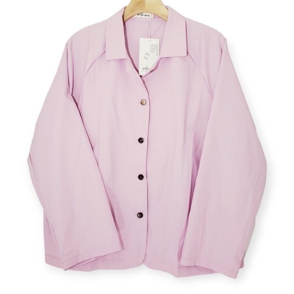 Yibugin Pale Pink Lightweight Blazer Jacket Longsleeve 🆕️✨️size XXL - Picture 6 of 9
